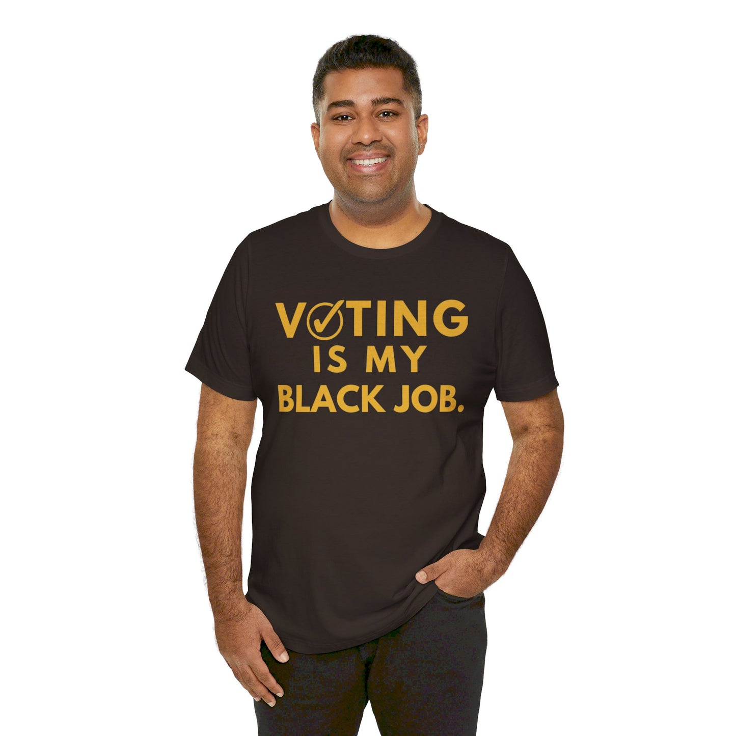Kamala Harris 24 |Voting Is My Black Job Iota D9 | Unisex T-shirt | Portion of Profits donated Harris for President | Harris Campaign Merchandise