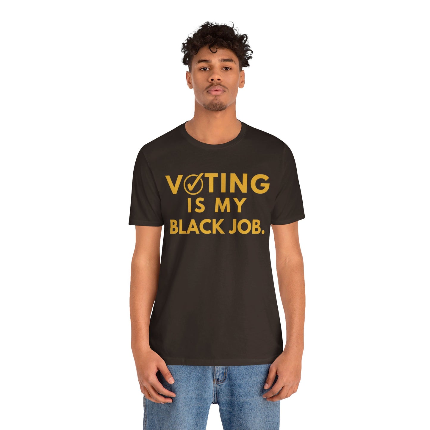 Kamala Harris 24 |Voting Is My Black Job  Iota D9 | Unisex T-shirt |  Portion of Profits donated Harris for President | Harris Campaign Merchandise