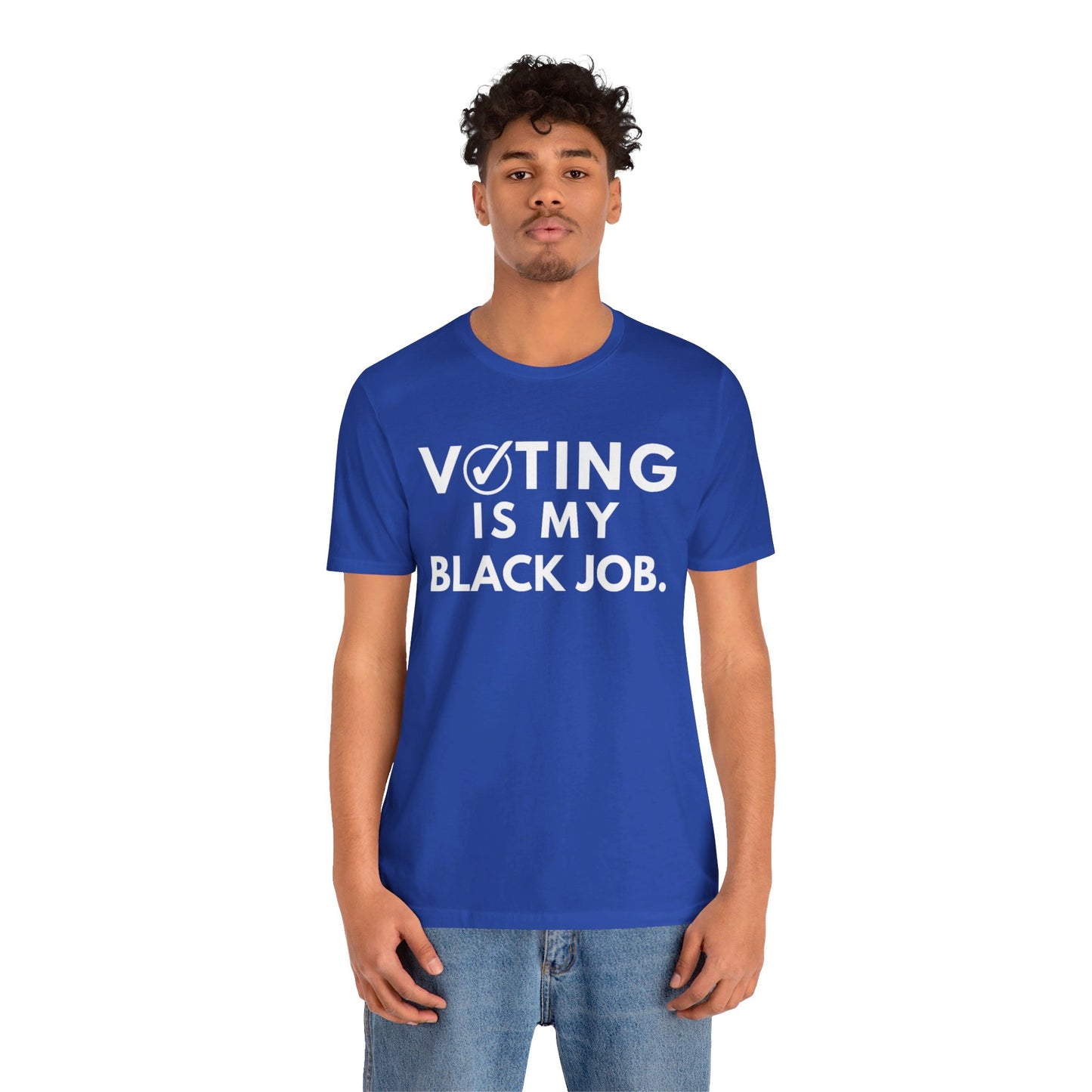 Kamala Harris 24 |Voting Is My Black Job Zeta Sigma D9 | Unisex T-shirt | Portion of Profits donated Harris for President | Harris Campaign Merchandise