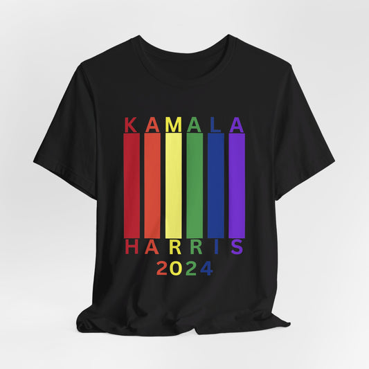 Kamala Harris 24 |Rainbow LGBTQIA+| Unisex T-shirt | Portion of Profits donated Harris for President | Harris Campaign Merchandise