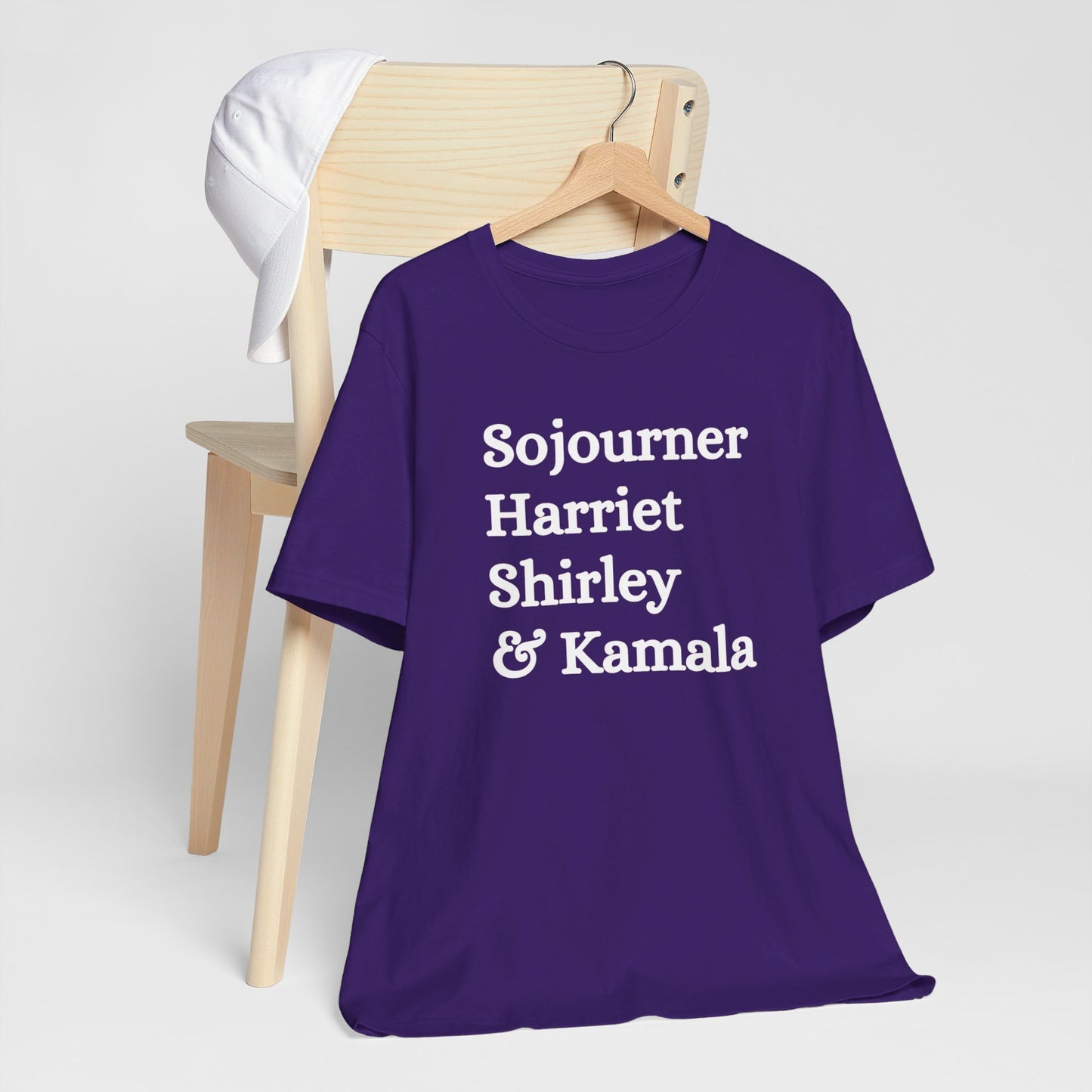 Kamala Harris 24 | Sojourner, Harriet, Shirley & Kamala | Unisex T-shirt | Portion of Profits donated Harris for President | Harris Campaign Merchandise