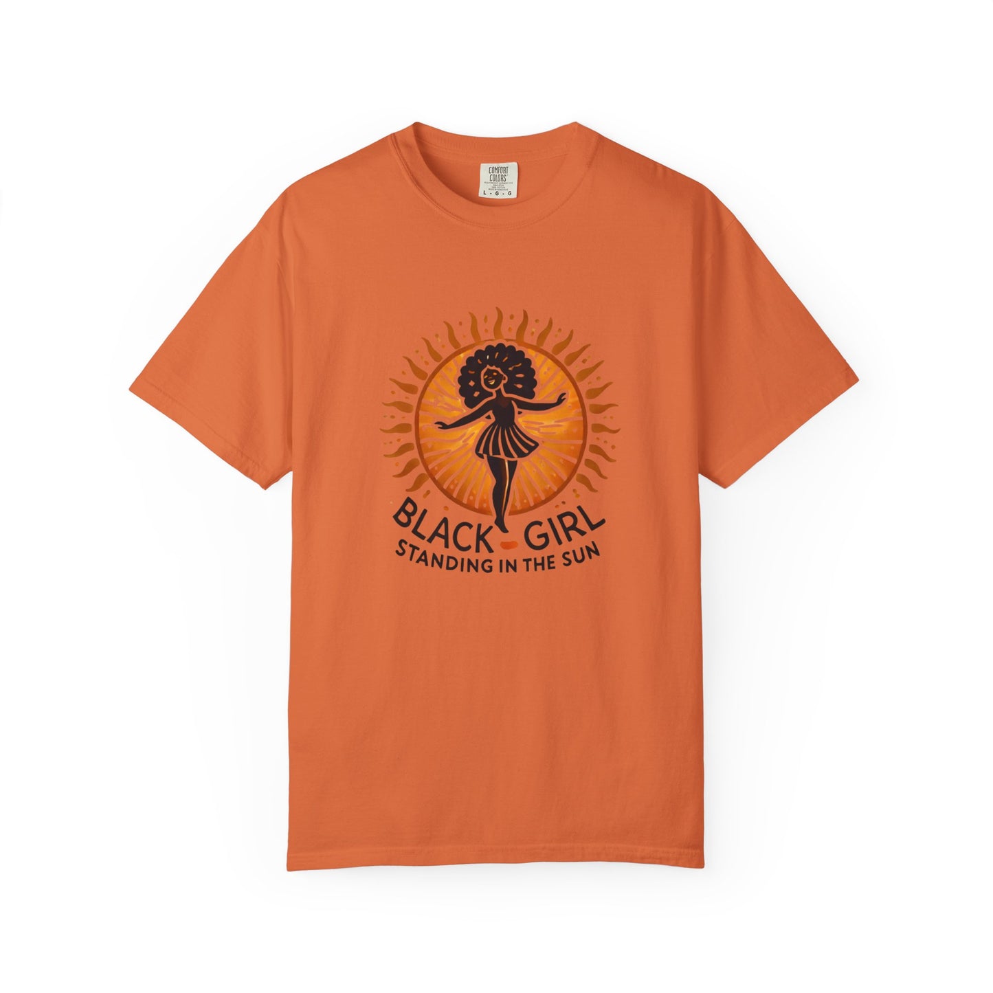 Sunshine Spirit Unisex T-Shirt - Black Girl Standing in the Sun