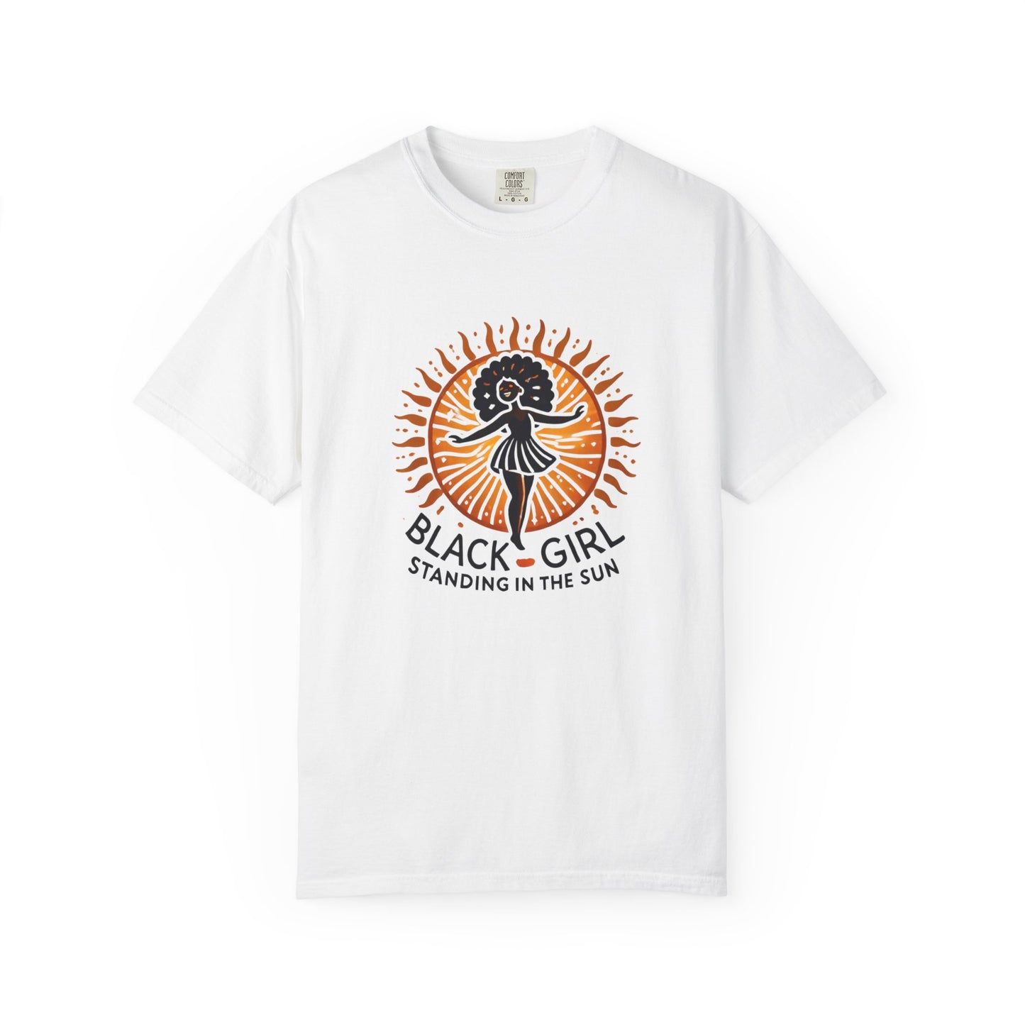 Sunshine Spirit Unisex T-Shirt - Black Girl Standing in the Sun