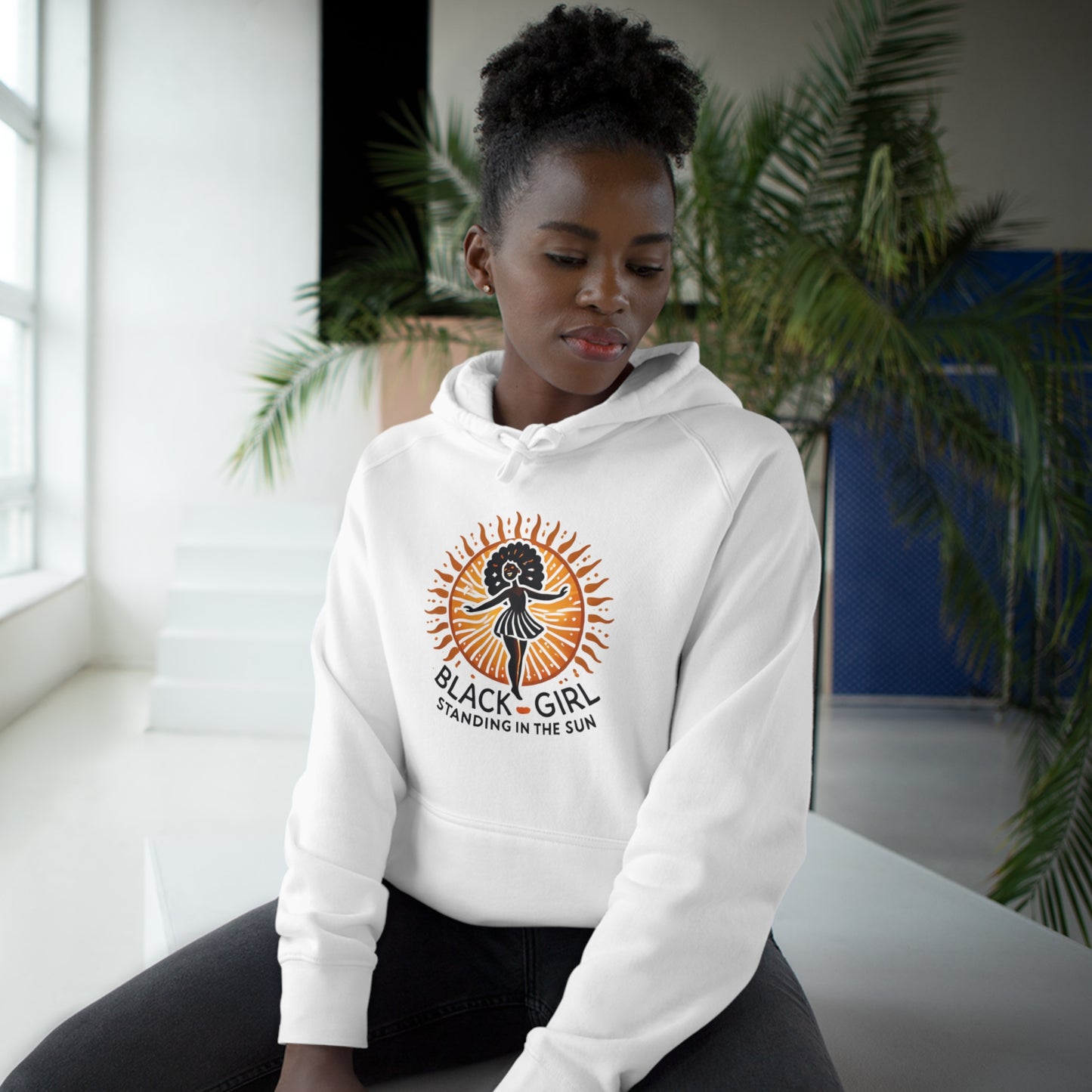 Black Girl Standing in The Sun Logo Hoodie