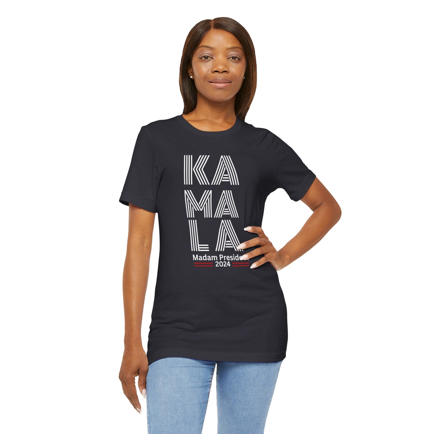 Kamala Harris 24 | KA-MA-LA Madame President | Unisex T-shirt | Portion of Profits donated Harris for President | Harris Campaign Merchandise