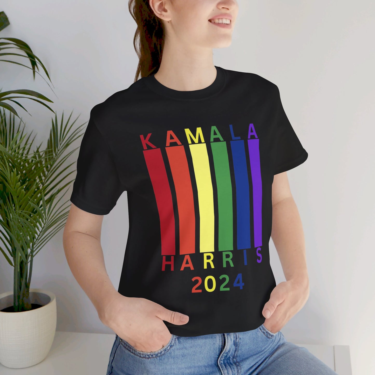 Kamala Harris 24 |Rainbow LGBTQIA+| Unisex T-shirt | Portion of Profits donated Harris for President | Harris Campaign Merchandise