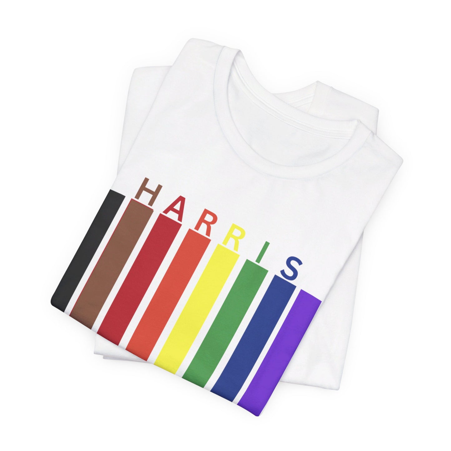 Kamala Harris 24 | Queer & Transgender BIPOC LGBTQIA+ Flag Unisex T-shirt | Portion of Profits donated Harris for President | Harris Campaign Merchandise