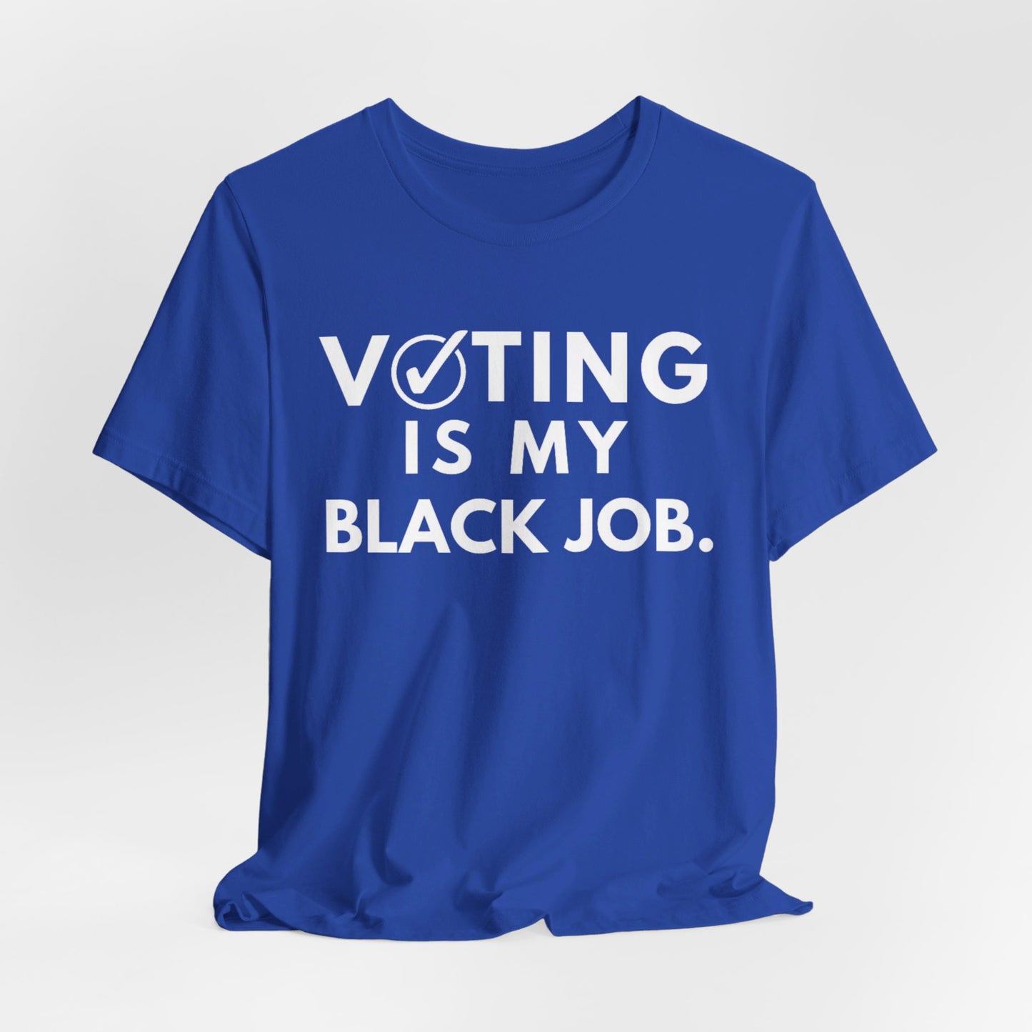 Kamala Harris 24 |Voting Is My Black Job Zeta Sigma D9 | Unisex T-shirt | Portion of Profits donated Harris for President | Harris Campaign Merchandise