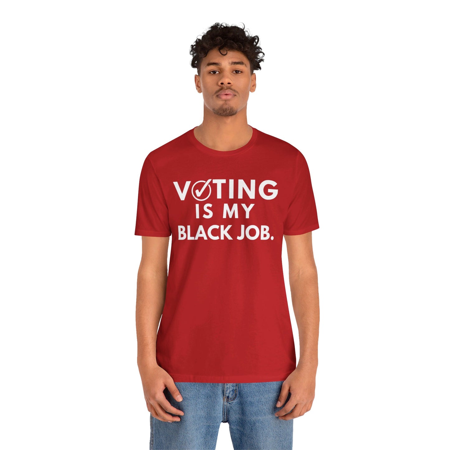 Kamala Harris 24 |Voting Is My Black Job  DST KAPsi D9 | Unisex T-shirt | Portion of Profits donated Harris for President | Harris Campaign Merchandise