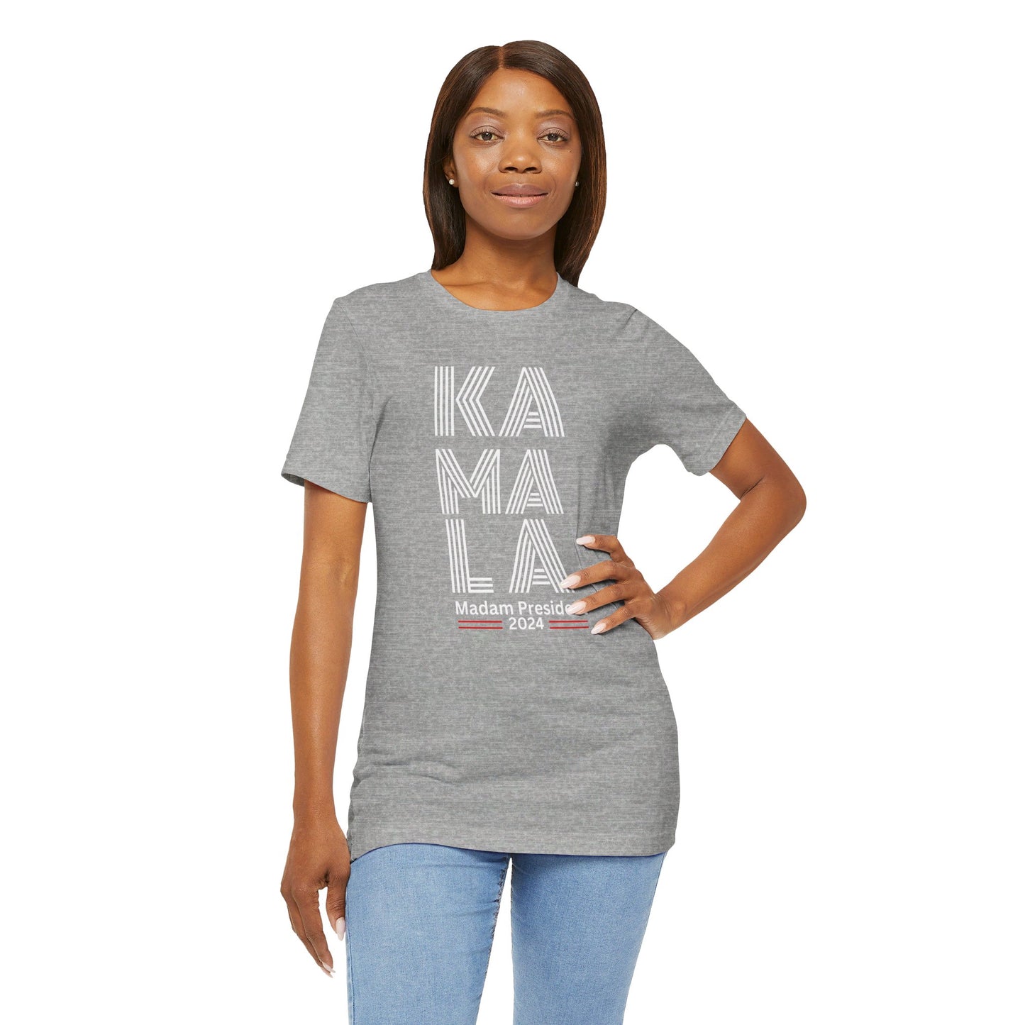 Kamala Harris 24 | KA-MA-LA Madame President | Unisex T-shirt | Portion of Profits donated Harris for President | Harris Campaign Merchandise