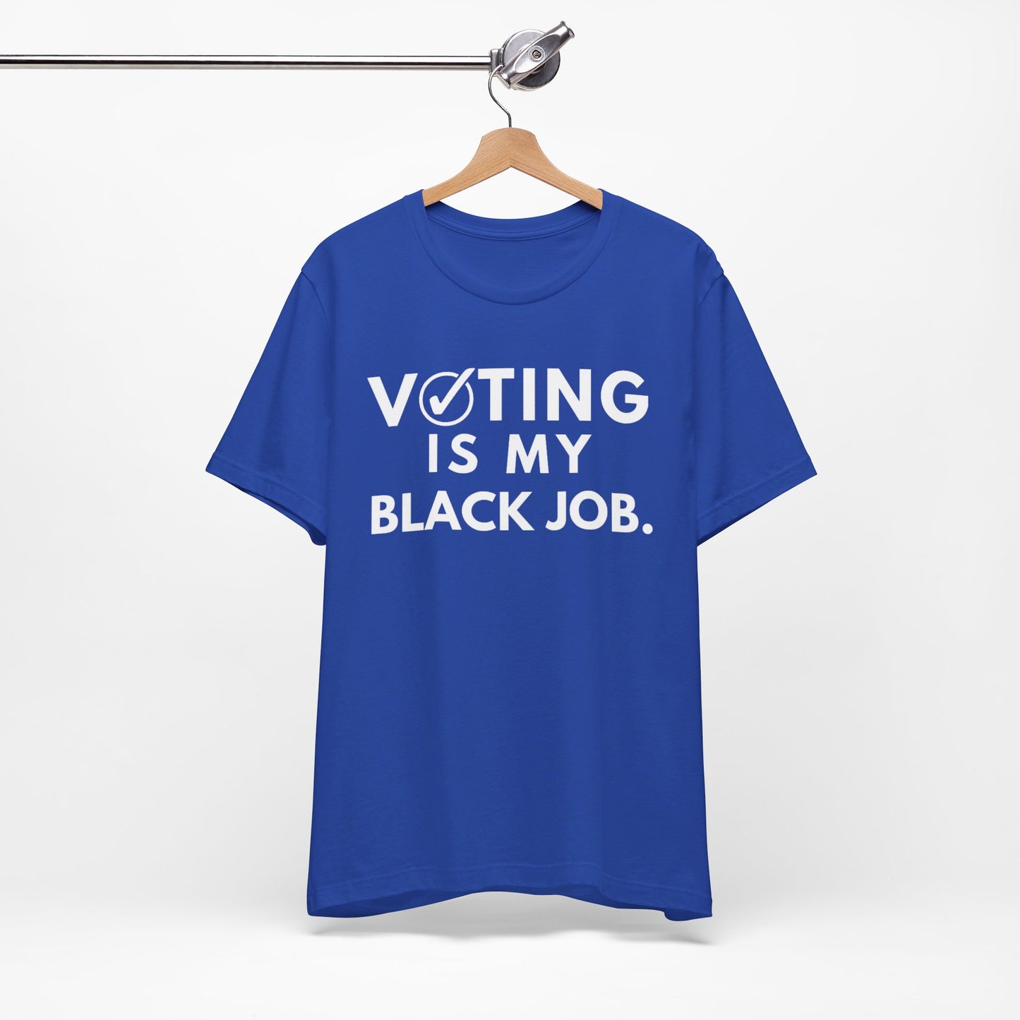 Kamala Harris 24 |Voting Is My Black Job Zeta Sigma D9 | Unisex T-shirt | Portion of Profits donated Harris for President | Harris Campaign Merchandise