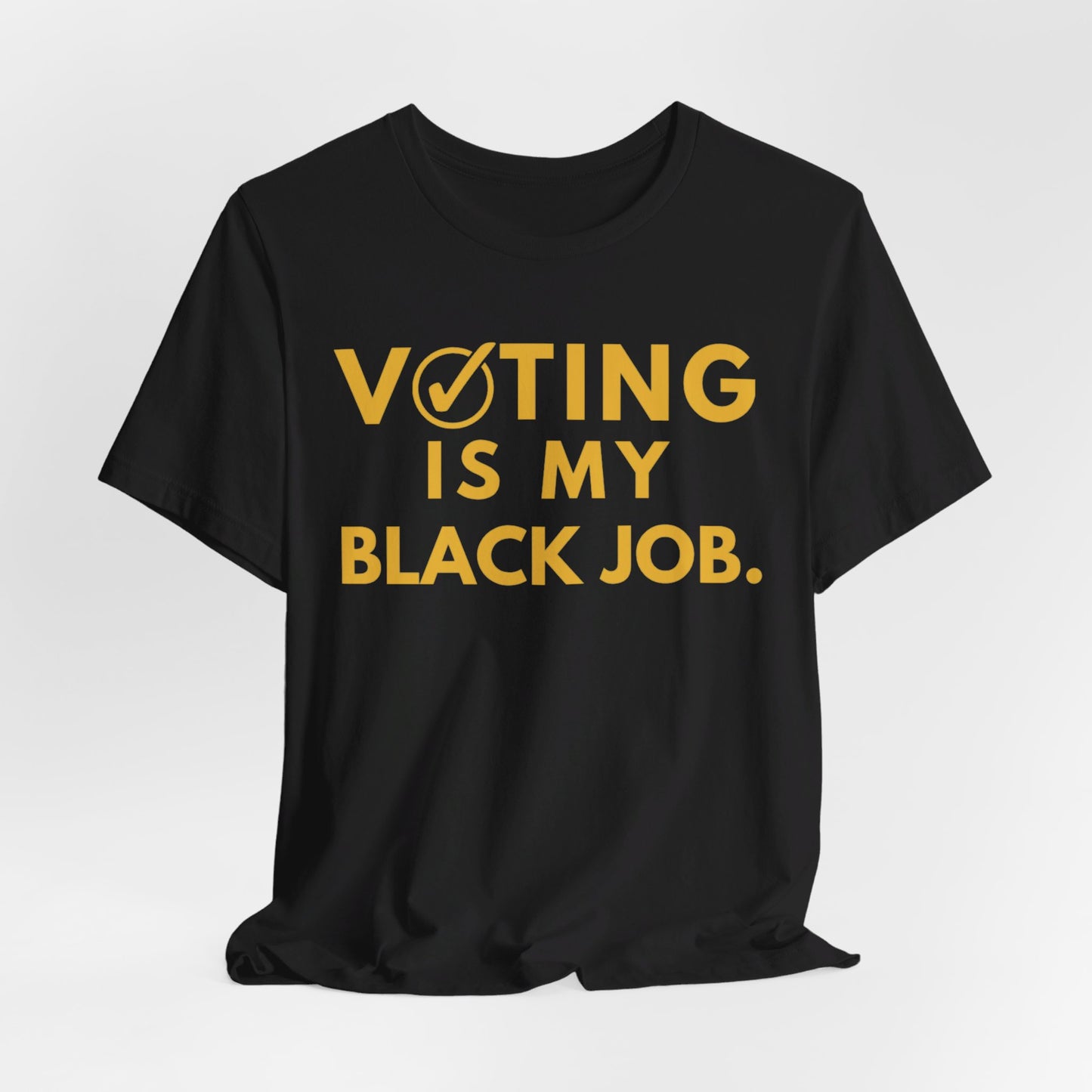 Kamala Harris 24 |Voting Is My Black Job  Alpha D9 | Unisex T-shirt |  Portion of Profits donated Harris for President | Harris Campaign Merchandise