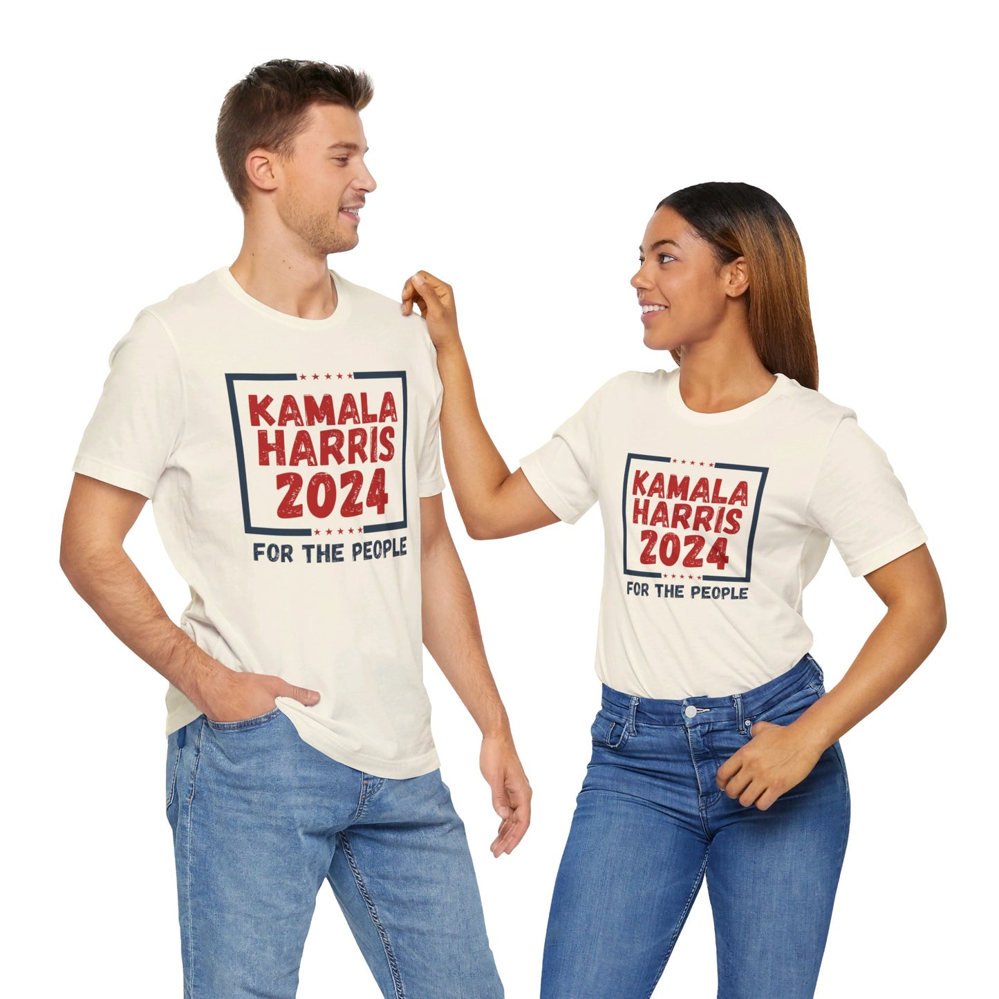 Kamala Harris 24 |For The People (light colored) | Unisex T-shirt | Portion of Profits donated Harris for President | Harris Campaign Merchandise